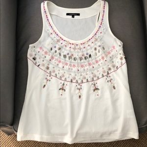Silk beaded top